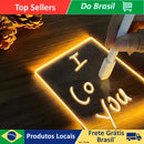 Luminária Lousa De Mesa 3D Com Led E Caneta Para Escrever
