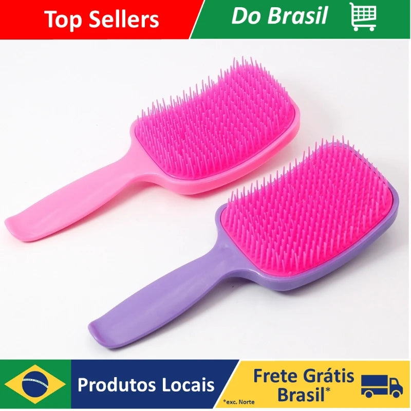 Escova Raquete De Desembaraçar E Pentear Cabelos Flex Hair