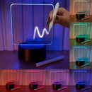 Luminária Lousa De Mesa 3D Com Led E Caneta Para Escrever