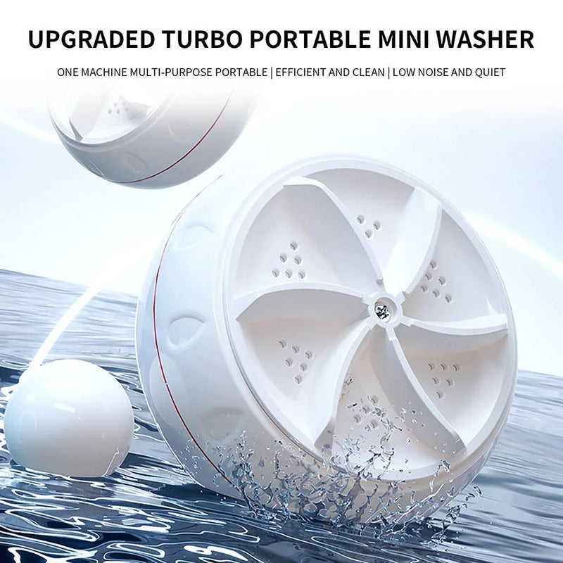 Mini Máquina de Lavar Portátil Turbo