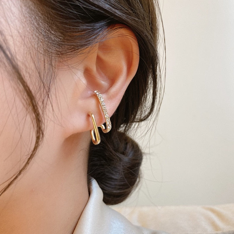 Brinco Ear Hook Dois Filetes