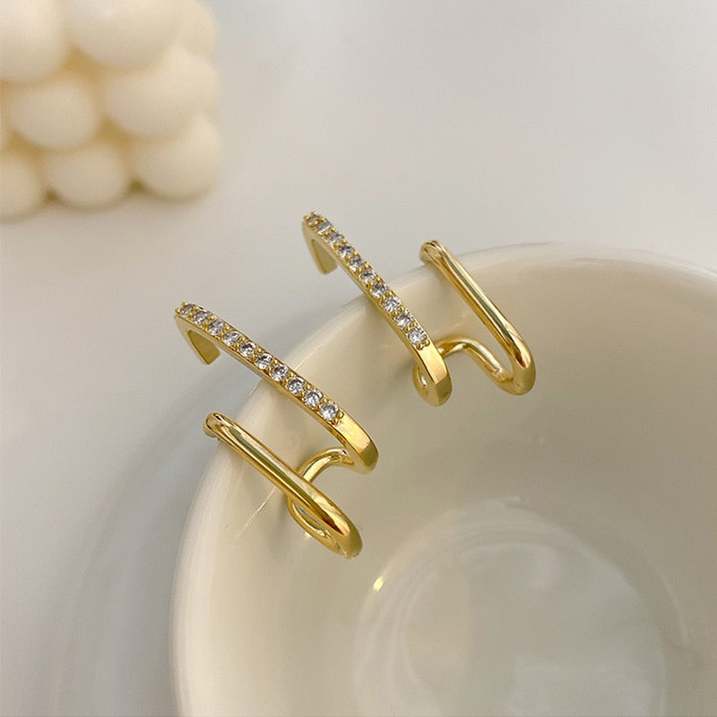 Brinco Ear Hook Dois Filetes