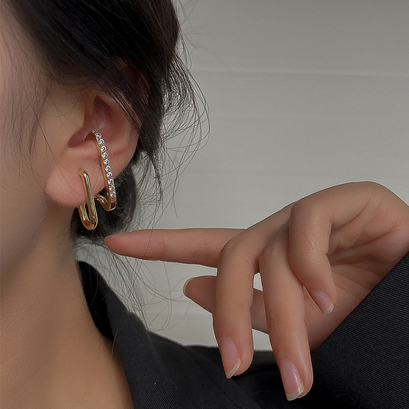 Brinco Ear Hook Dois Filetes